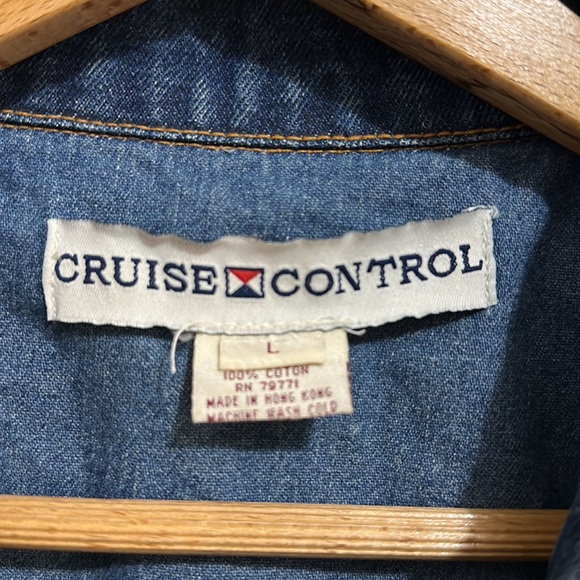 Vintage Y2K Blue Denim Oversize Fit Jean Jacket By Cruise Control Size L - Picture 7 of 8